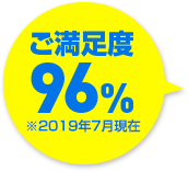 ご満足度96%